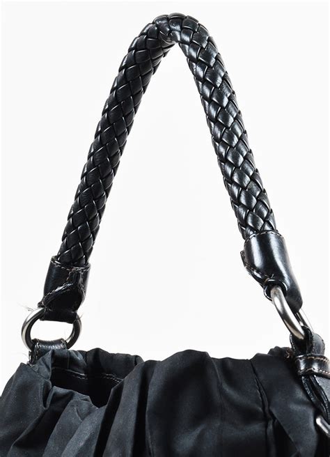 ruched prada bag|prada leather hobo bag.